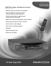 Philips DVD405AT99 Leaflet