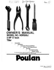 Poulan HDR500J User Manual