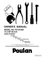 Poulan PO15538D User Manual