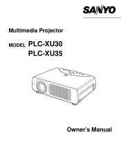 Sanyo PLC XU35 Owners Manual