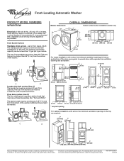 Whirlpool WFW9750WL Dimension Guide