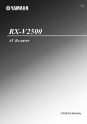 Yamaha RX-V2500 Owner's Manual
