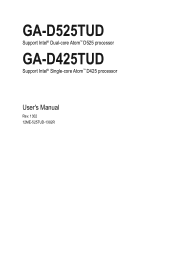 Gigabyte GA-D525TUD Manual