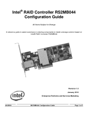 Intel RS2MB044 Configuration Guide