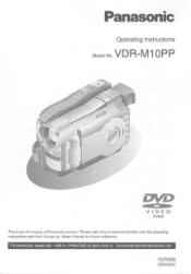 Panasonic VDRM10 VDRM10 User Guide
