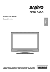 Sanyo CE26LD47-B Instruction Manual