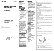 Sony ICF-CD513 Operating Instructions
