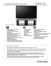 Toshiba 56MX195 Printable Spec Sheet