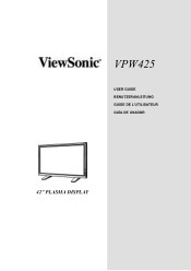 ViewSonic VPW425 User Guide