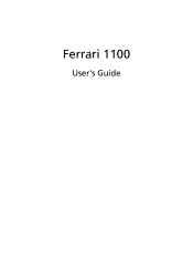 Acer Ferrari 1100 User Manual