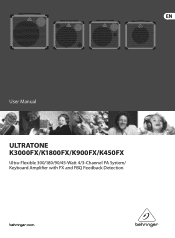 Behringer ULTRATONE K450FX Manual