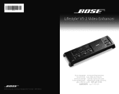 Bose Lifestyle 18 Series III Lifestyle® VS-2 video enhancer - Quick setup guide