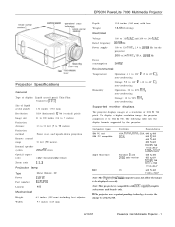 Epson ELP-7100 Product Information Guide