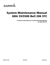 Garmin GRA 55 Maintenance Manual