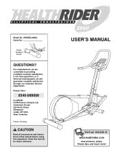 HealthRider E660 Elliptical Uk Manual
