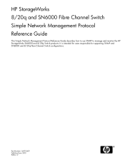 HP SN6000 HP StorageWorks 8/20q and SN6000 Fibre Channel Switch Simple Network Management Protocol Reference Guide (5697-0409, June 2010)