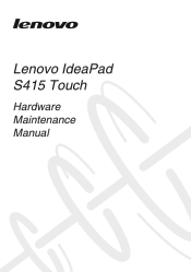 Lenovo IdeaPad S415 Touch Hardware Maintenance Manual - IdeaPad S415 Touch