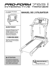 ProForm 765i Interactive Trainer Treadmill Canadian French Manual