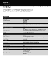Sony RDP-V20iP Marketing Specifications (Black)