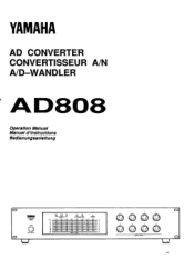Yamaha AD808 AD808 Owners Manual Image