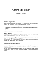Acer Aspire M5-583P Quick Guide