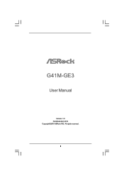 ASRock G41M-GE3 User Manual