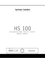 Harman Kardon HS 100 Owners Manual
