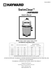 Hayward C5030 SwimClear-Top-Manifold-Cartridge-Filters-Owners-Manual-ISC2030RevC