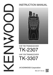 Kenwood TK-3307 Operation Manual