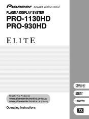 Pioneer PRO-930HD Owner's Manual