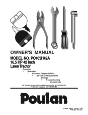 Poulan PO165H42A User Manual