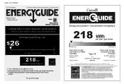 RCA RFRF110 Energy Label