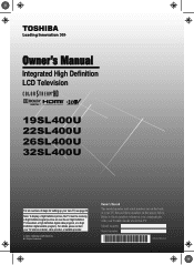 Toshiba 22SL400U User Manual