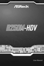 ASRock B250M-HDV User Manual