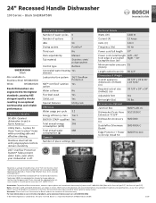 Bosch SHEM3AY56N Product Spec Sheet