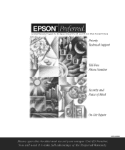 Epson SP9900HDR Warranty Statement