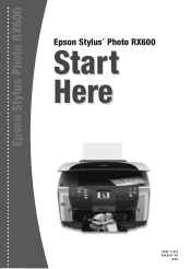 Epson Stylus Photo RX600 Start Here Card