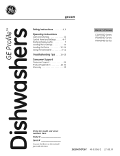 GE PDW8900N Owners Manual