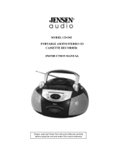 Jensen CD 545 Instruction Manual