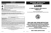 Lasko 1888 User Manual