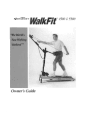 NordicTrack Walkfit 5500 Treadmill English Manual