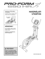 ProForm 690 Hr Elliptical Hungarian Manual