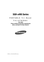 Samsung SGH x495 User Manual (ENGLISH)