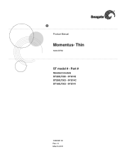 Seagate Momentus Thin Momentus Thin (4K) SATA Product Manual