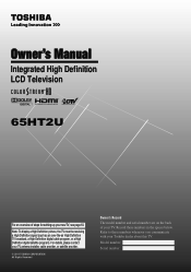 Toshiba 65HT2U Owners Manual