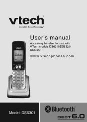 Vtech Five Handset Expandable Cordless Phone System with BLUETOOTH® Wireless Technology User Manual (DS6321-3 + 2 DS6301 User Manual)