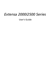 Acer Extensa 2500 User Manual