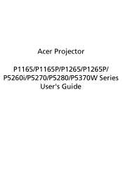 Acer P5270 Acer P5000 Series Projector User's Guide