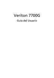 Acer Veriton 7700G Veriton 7700G User's Guide ES