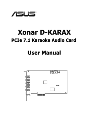 Asus Xonar D-KARAX User Manual
